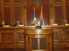19 October 2011 National Assembly Speaker Prof. Dr Slavica Djukic-Dejanovic at the public hearing on “From Poverty to Sustainability: People at the Centre of Inclusive Development"